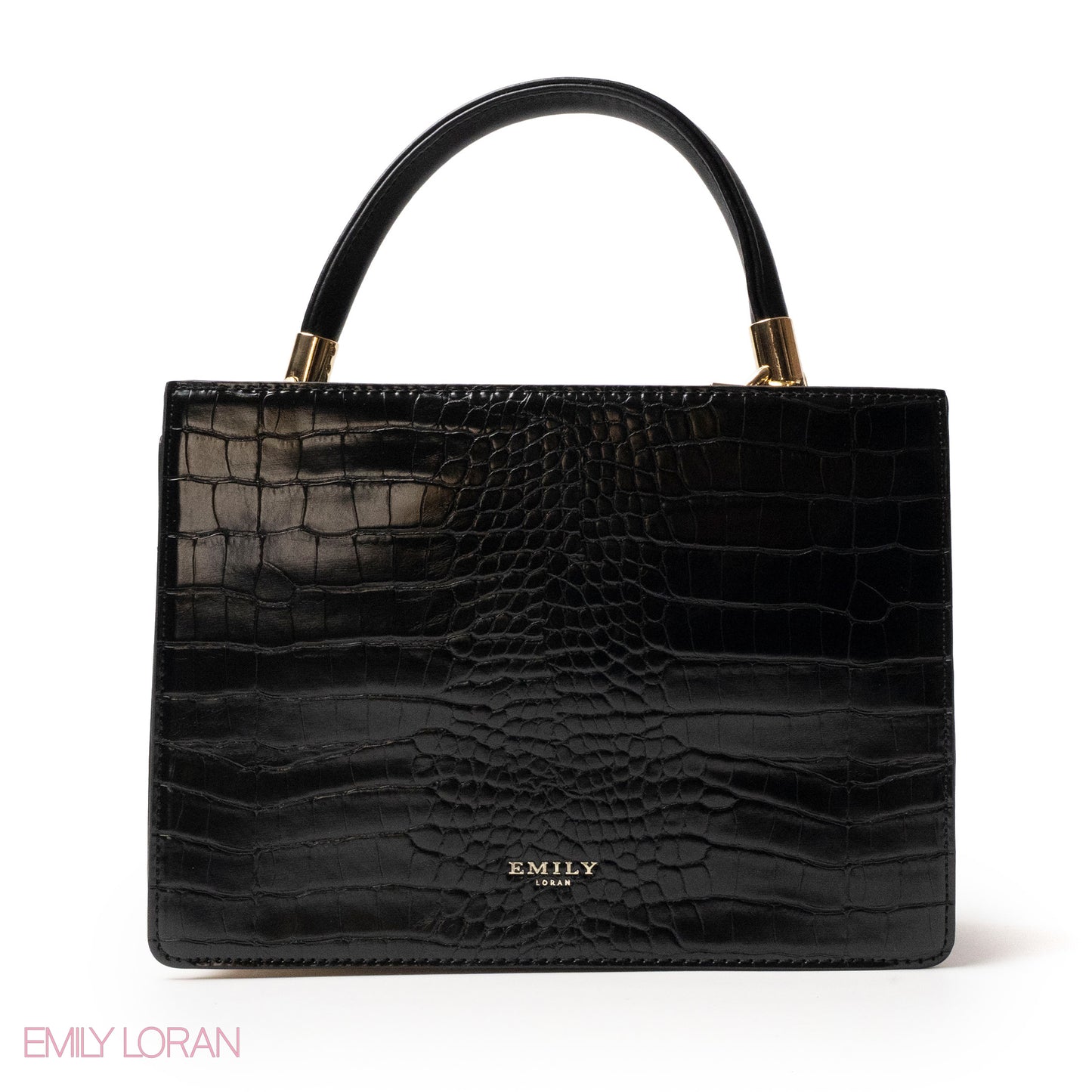 SNAKE LEATHER HANDBAG WITH FLAP -MED