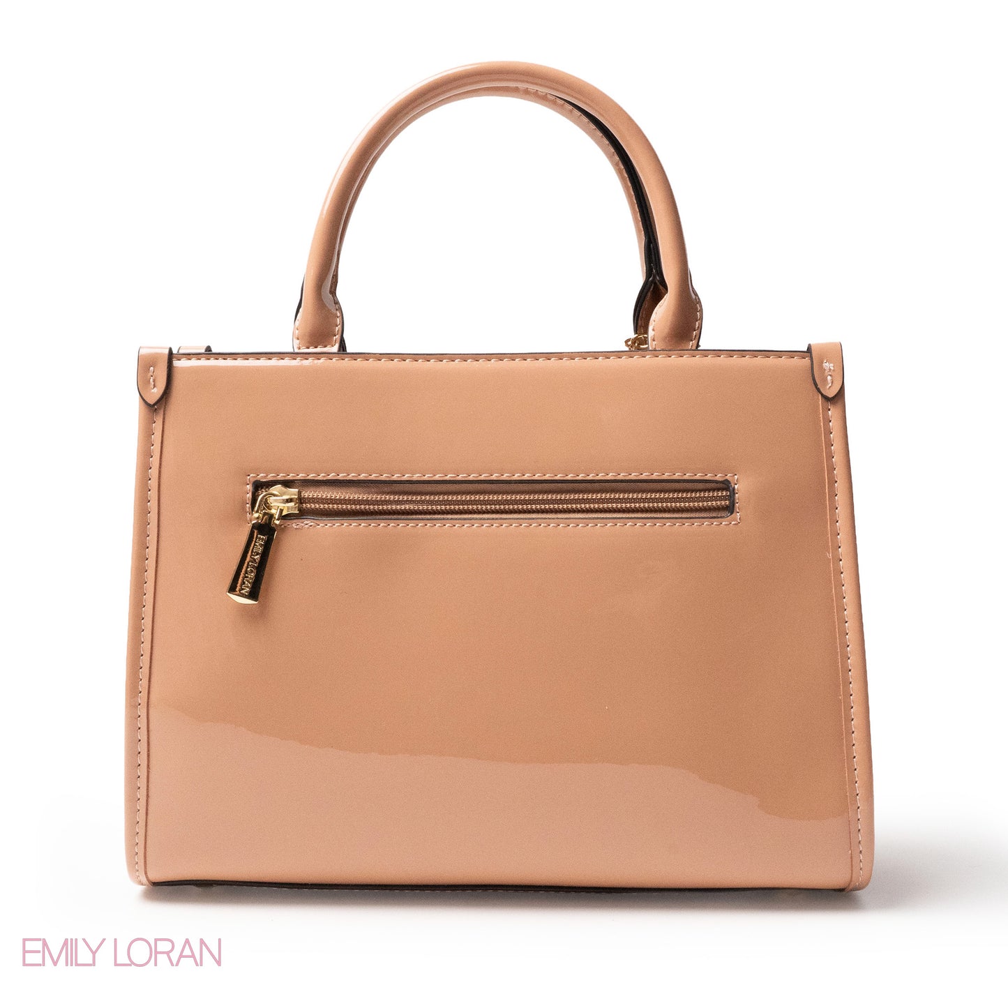CLASSIC GLOSSY LEATHER PATTERNED HANDBAG - MED