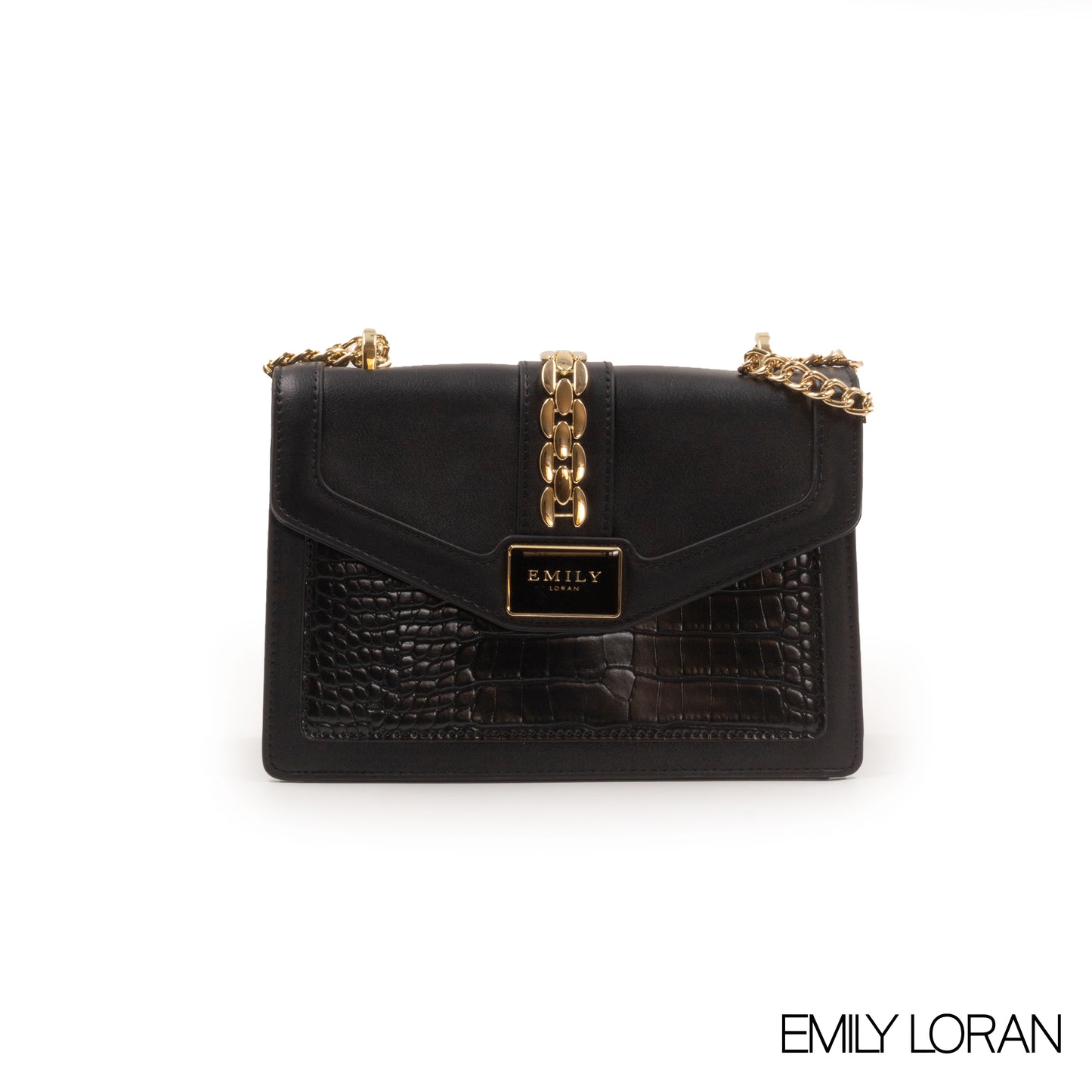 LEATHER CROSSBODY BAG WITH SNAKE DETAILS- SMALL