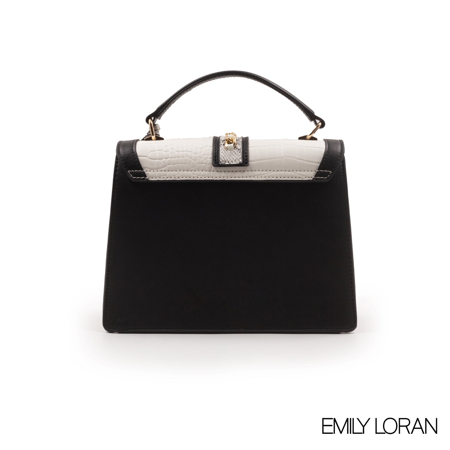 MODREN BEIGE LEATHER EMILY LORAN HANDBAG WITH METAL CHAIN -MED