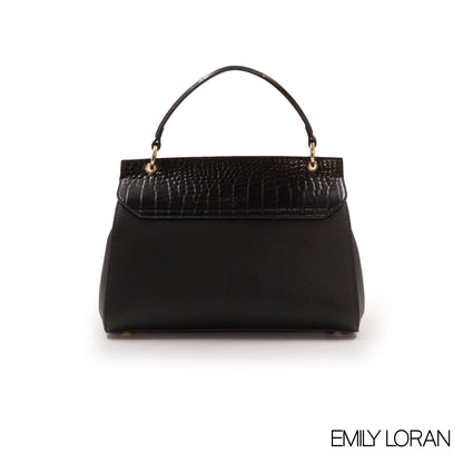WOVEN STRAW HANDBAG WITH LEATHER ACCENTS -MED