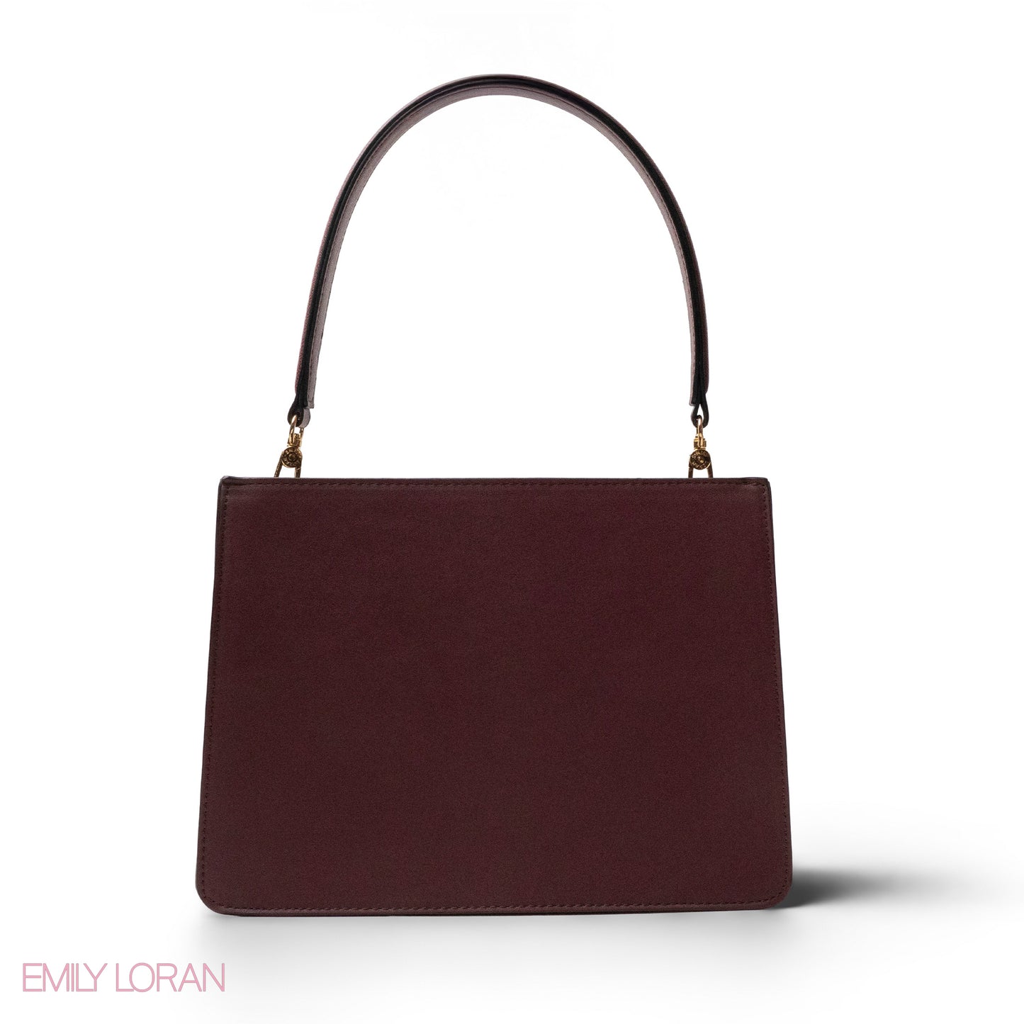 MATTE SMOOTH LEATHER HANDBAG WITH ACCESSORIES -MED