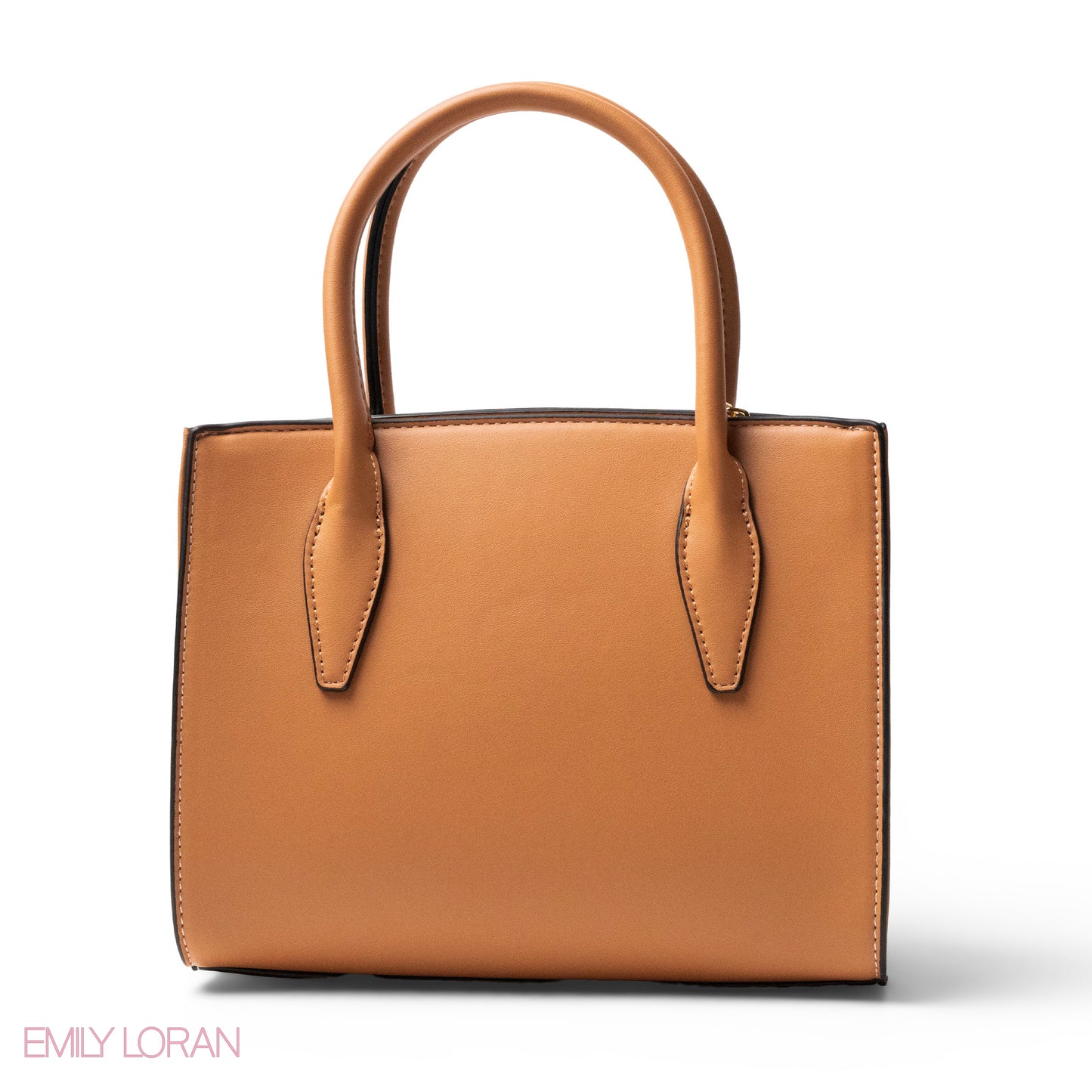 LIGHT COLORS SMOOTH LEATHER HANDBAG WITH ACCESSORIES -MED