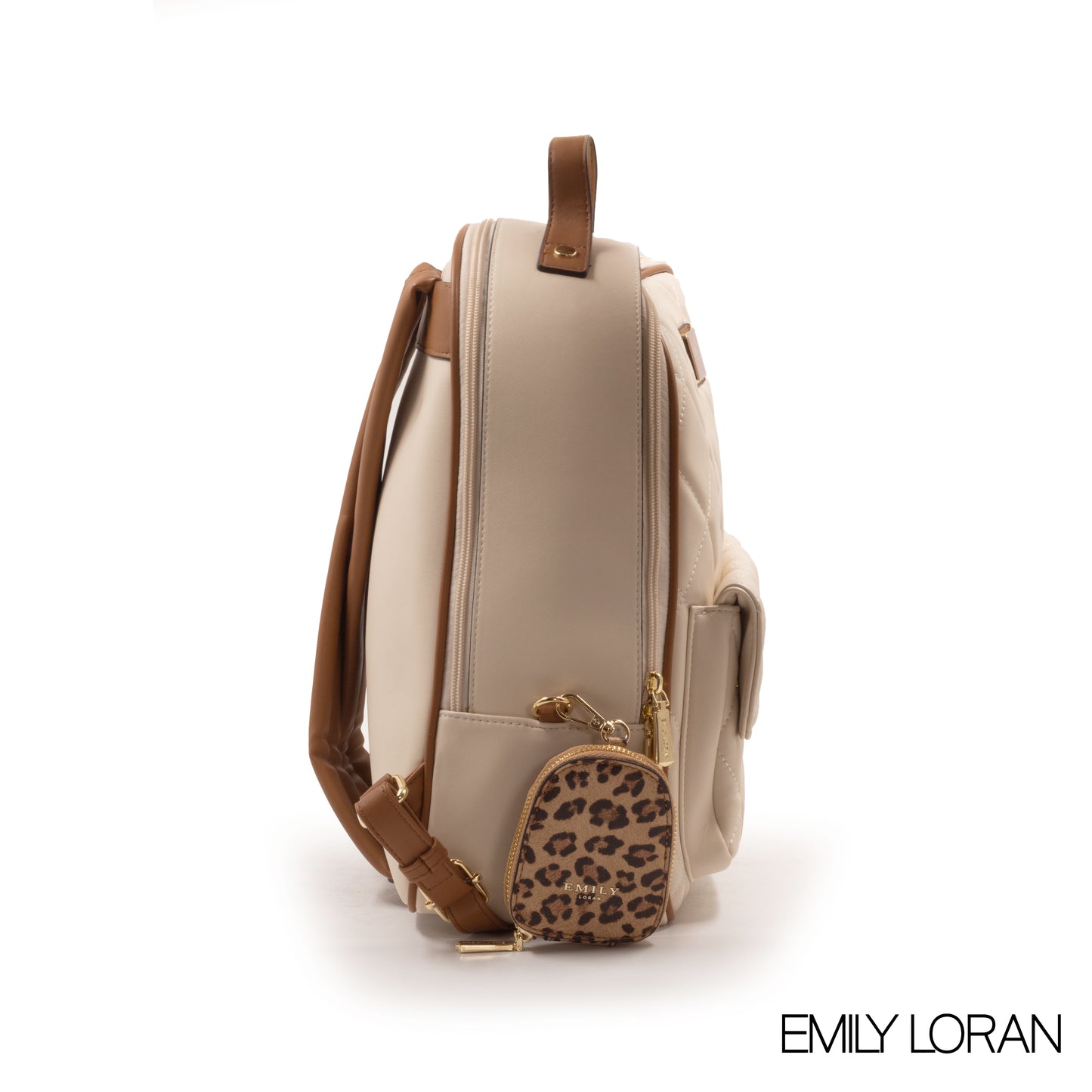 FAUX LEATHER BACKPACK WITH MINI TIGER WALLET