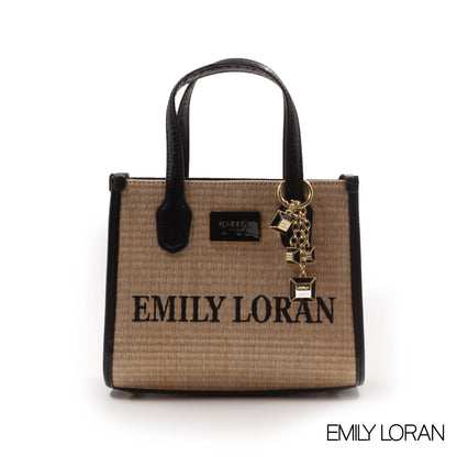 WOVEN FABRIC WITH CHEVRON PATTERNS BAG - SMALL