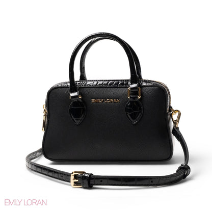 LEATHER HANDBAG WITH MINI WALLET TIGER -SMALL