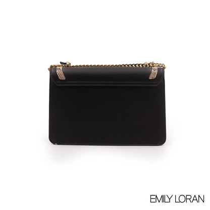 MIXED COLOR CROSSBODY BAG WITH FLAP DETAILS-MED