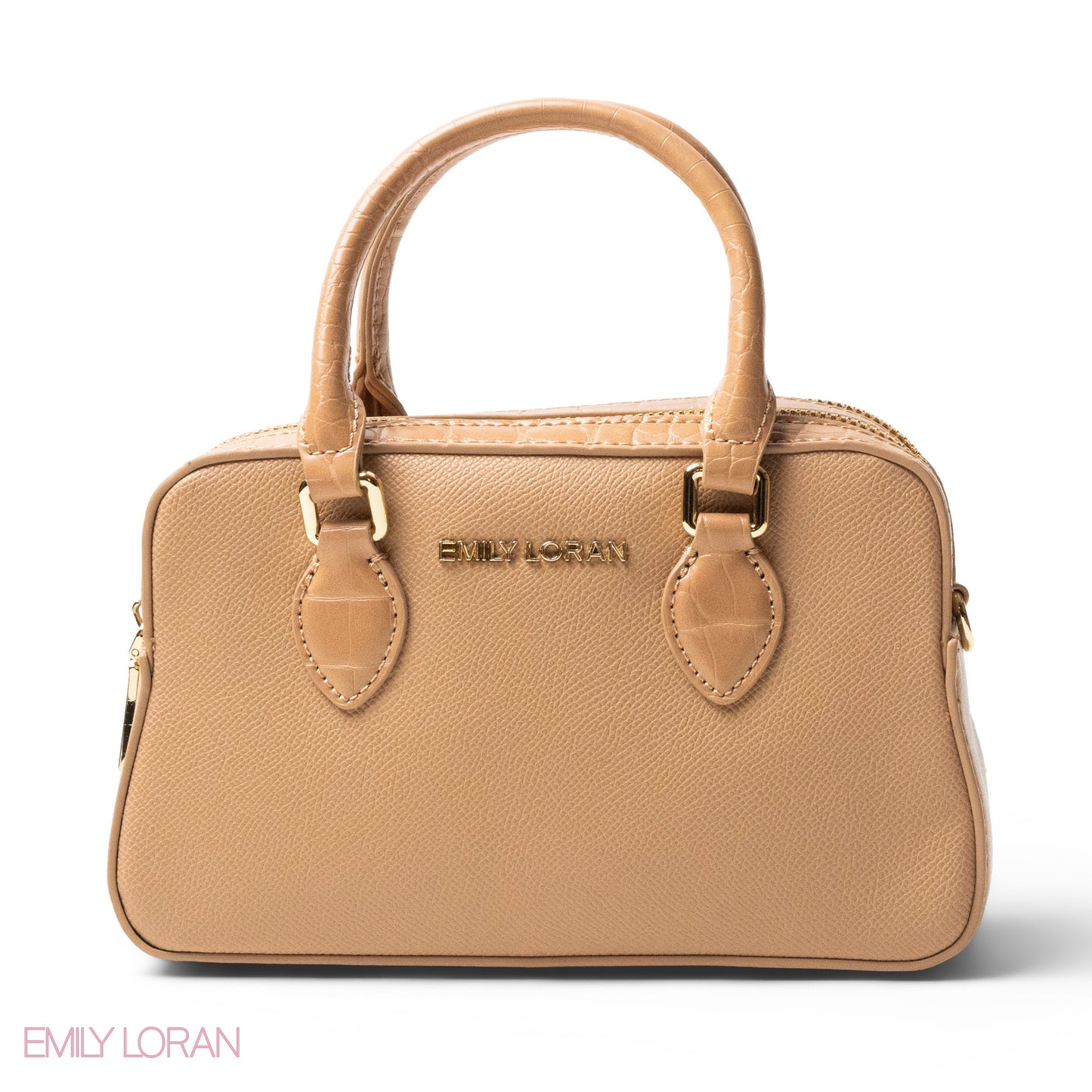 LEATHER HANDBAG WITH MINI WALLET LOGO EMILY-SMALL