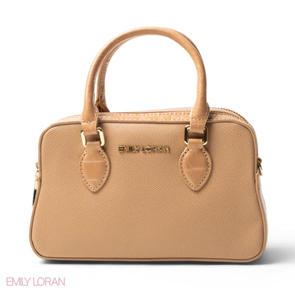 LEATHER HANDBAG WITH MINI WALLET LOGO EMILY-SMALL