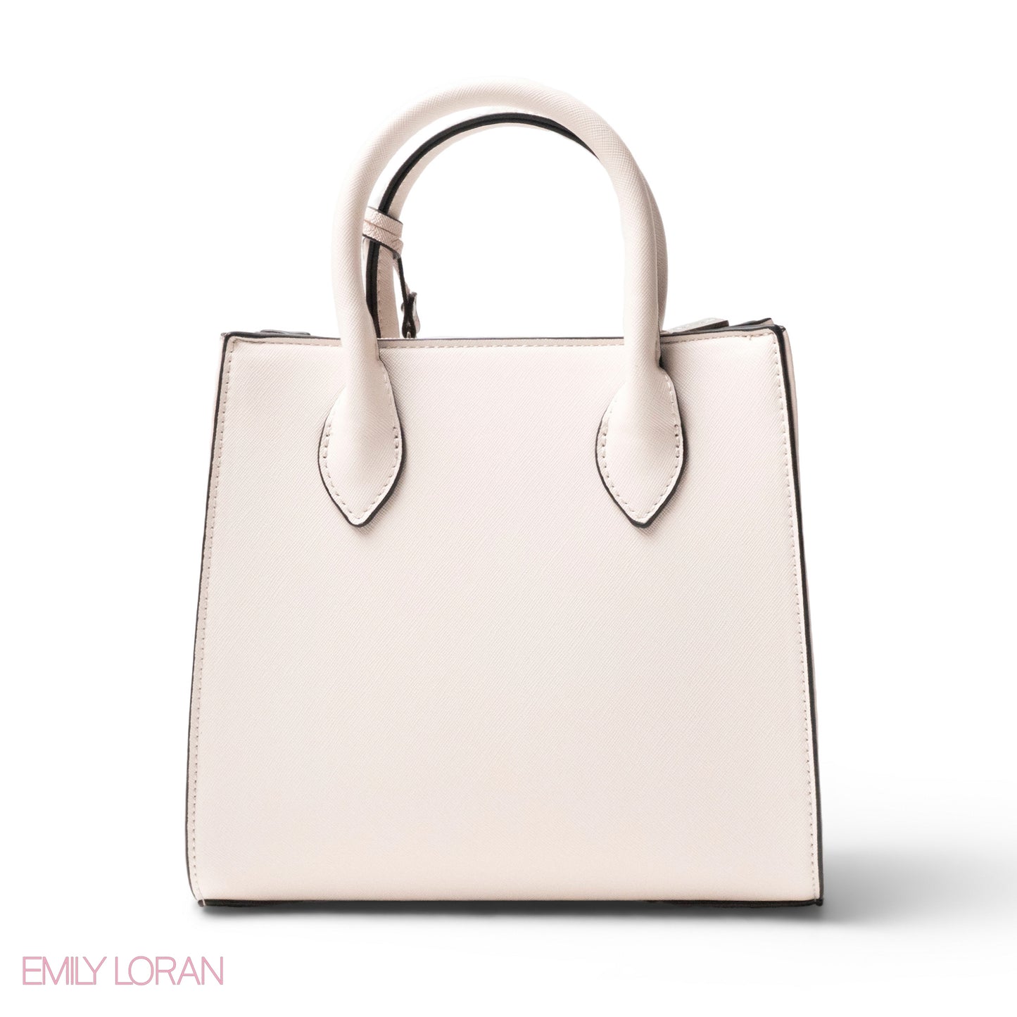 EMILY LOGO EMBOSSED LEATHER HANDBAG WITH MINI WALLET- SMALL