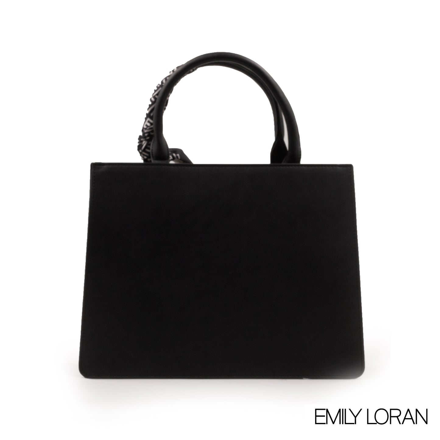 EMILY LORAN LEATHER HANDBAG WITH PATTERN,SCARF -MED