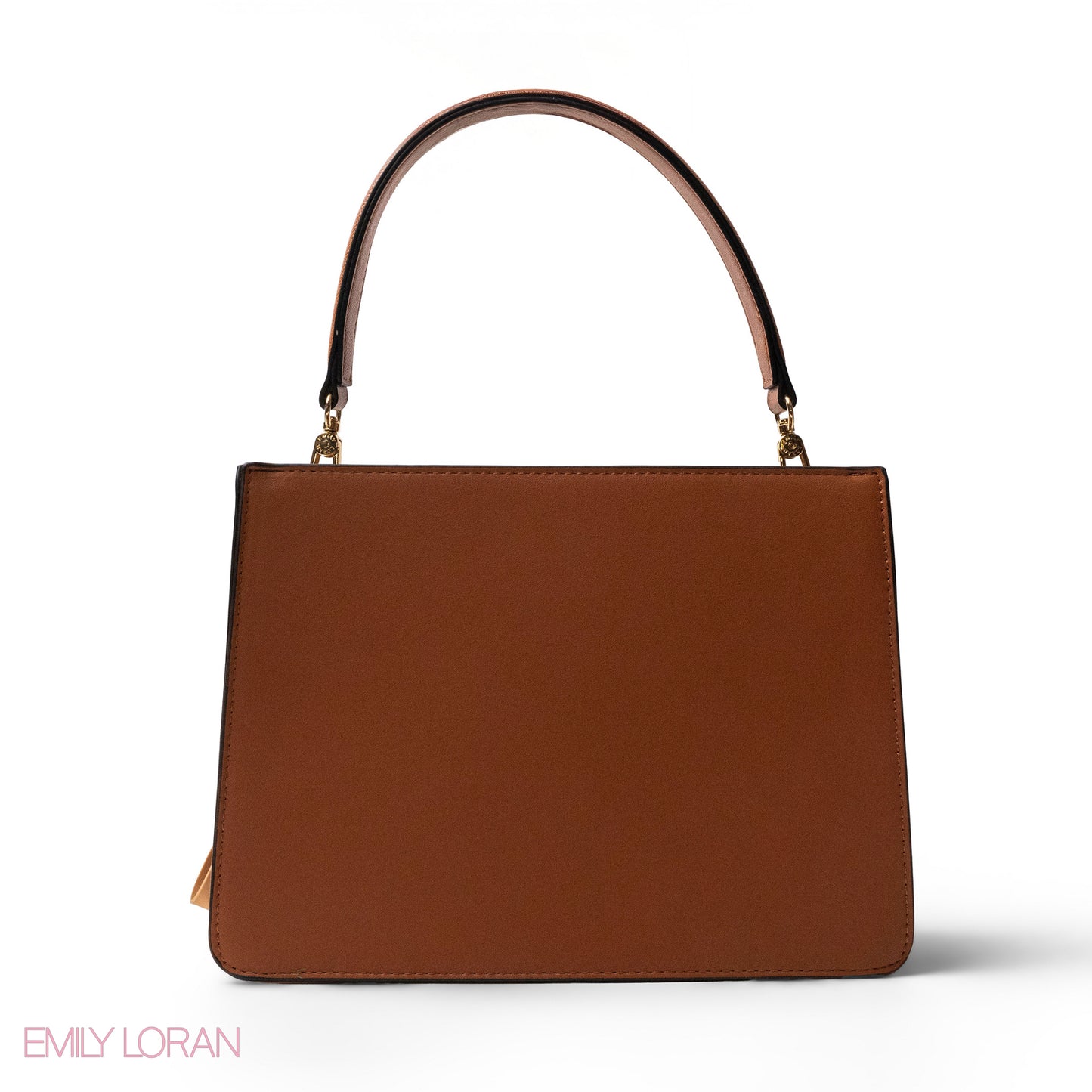 MATTE SMOOTH LEATHER HANDBAG WITH ACCESSORIES -MED