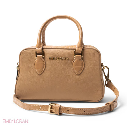 LEATHER HANDBAG WITH MINI WALLET LOGO EMILY-SMALL