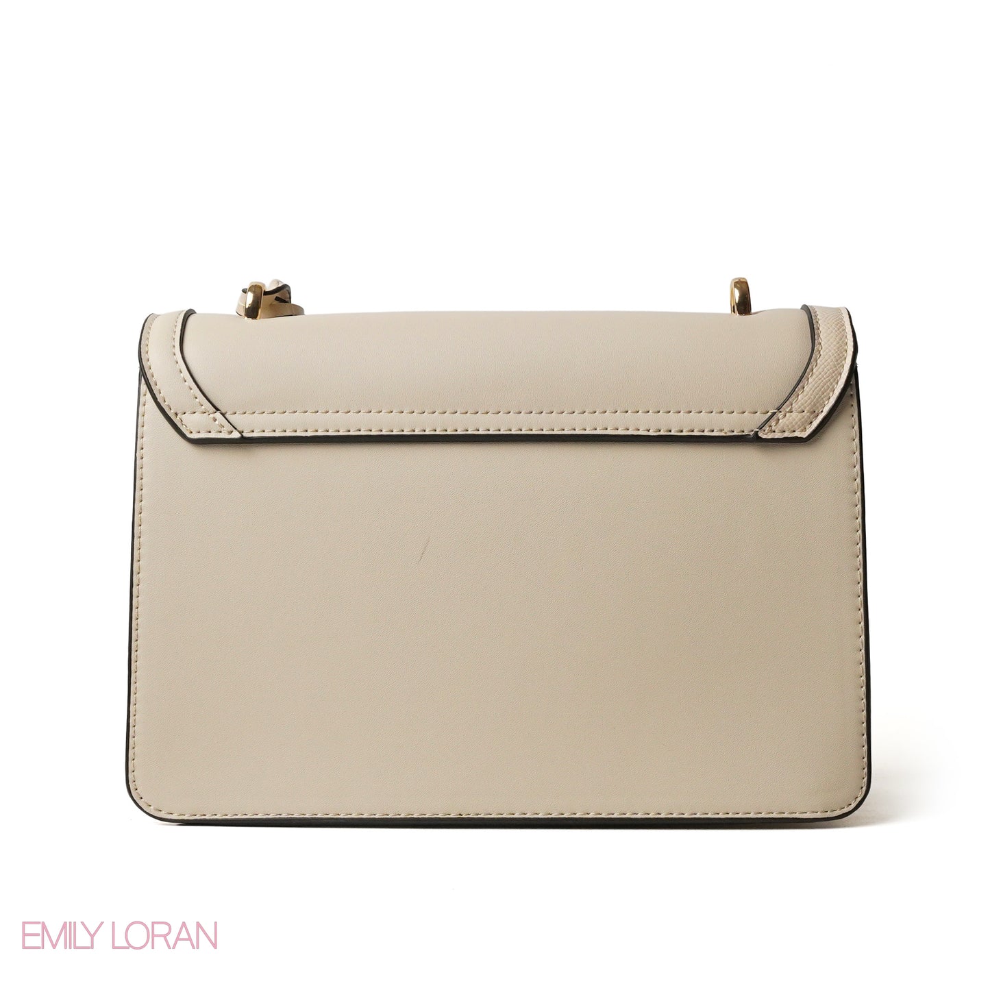 BEIGE CROSS BAG EMILY LOGO - MEDIUM