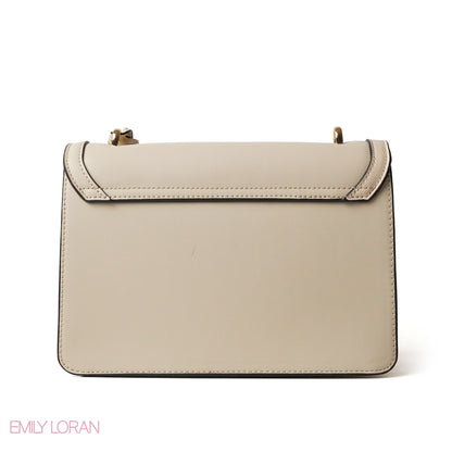BEIGE CROSS BAG EMILY LOGO - MEDIUM