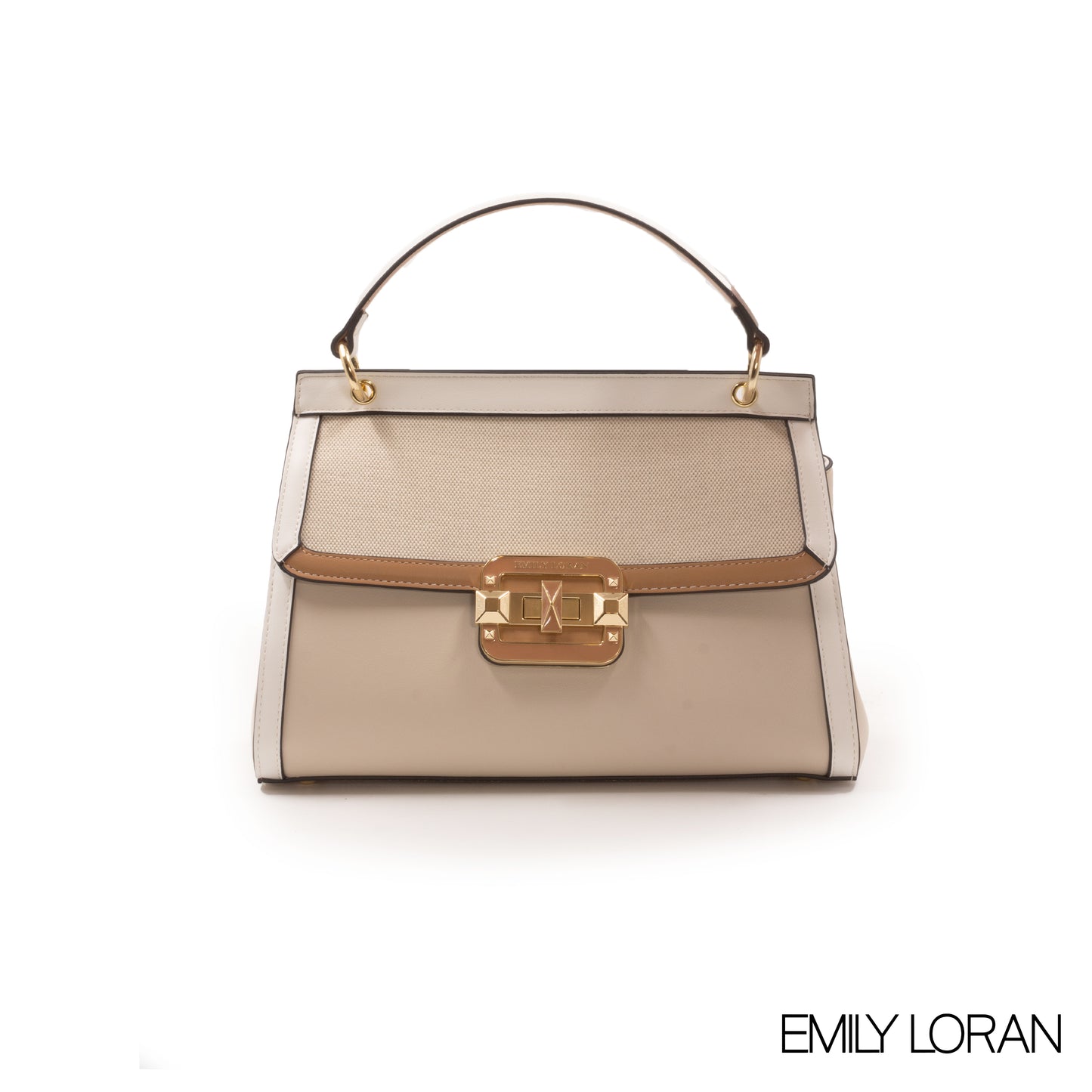 WOVEN STRAW HANDBAG WITH LEATHER ACCENTS -MED