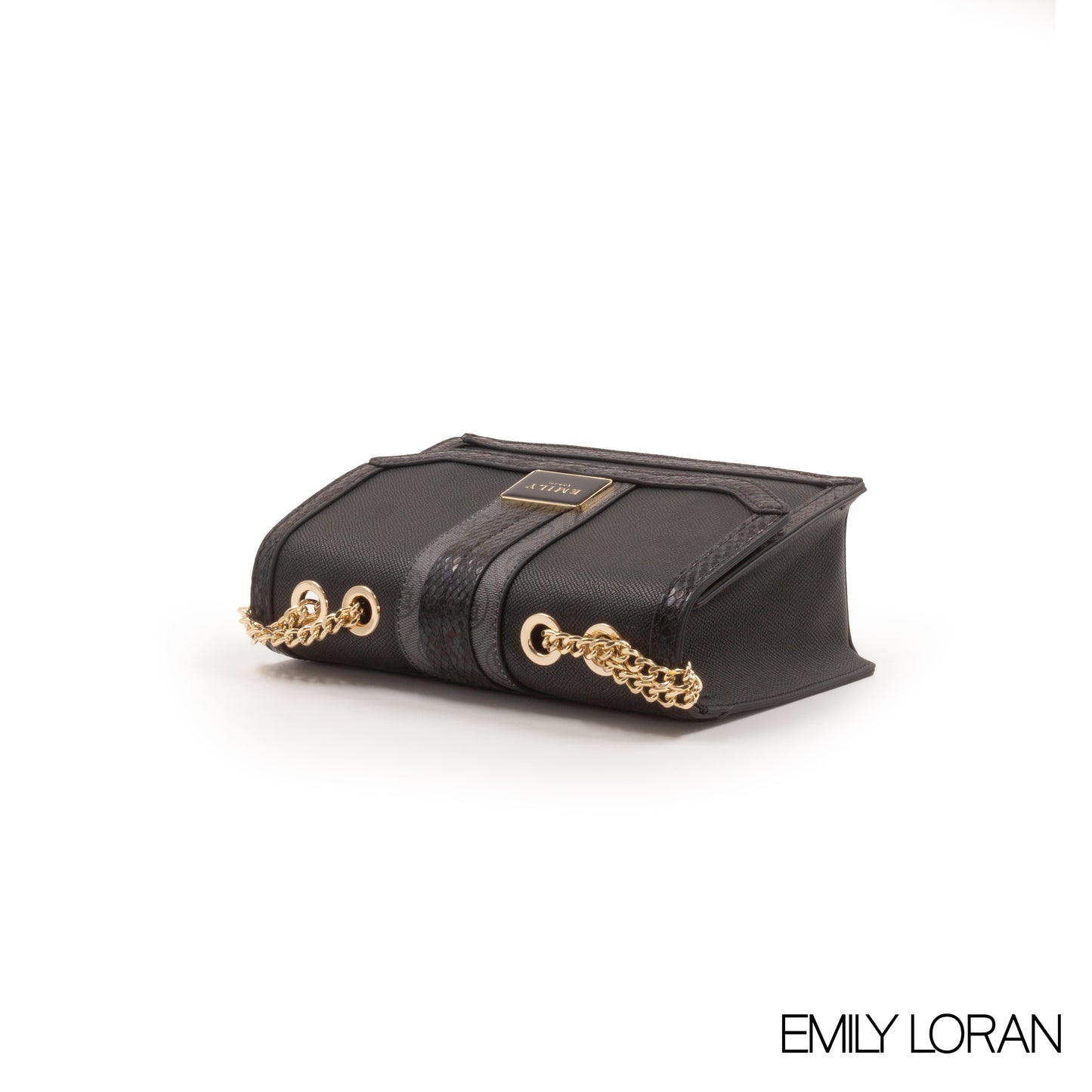 LEATHER CROSSBODY BAG WITH SNAKE DETAILS -SMALL