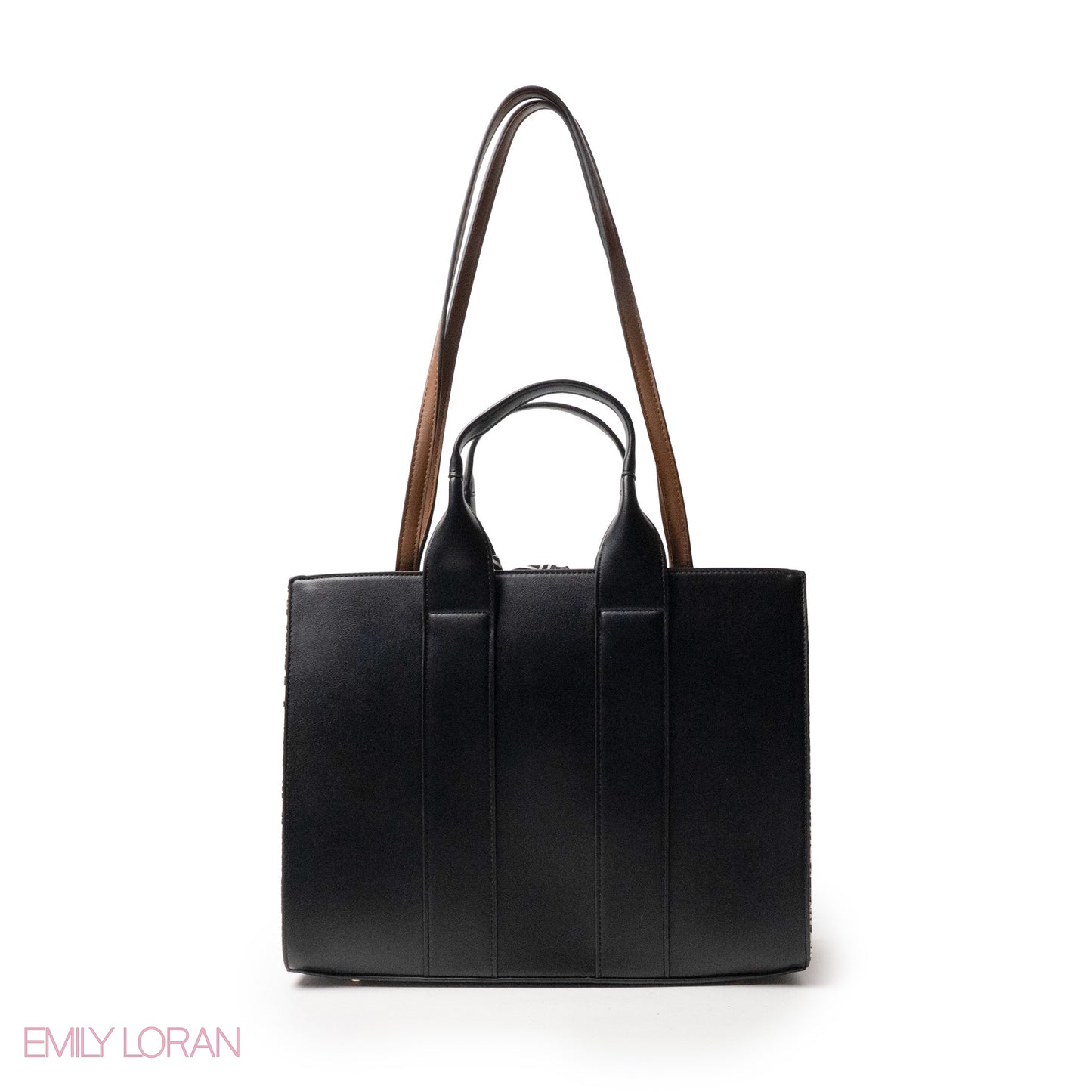 SPECIAL DESIGN LEATHER HANDBAG WITH SCARF - LARGE