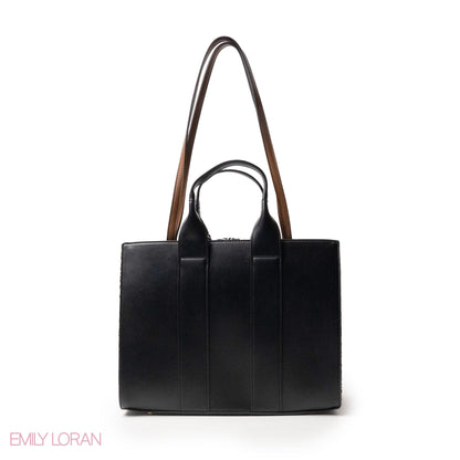 SPECIAL DESIGN LEATHER HANDBAG WITH SCARF - LARGE