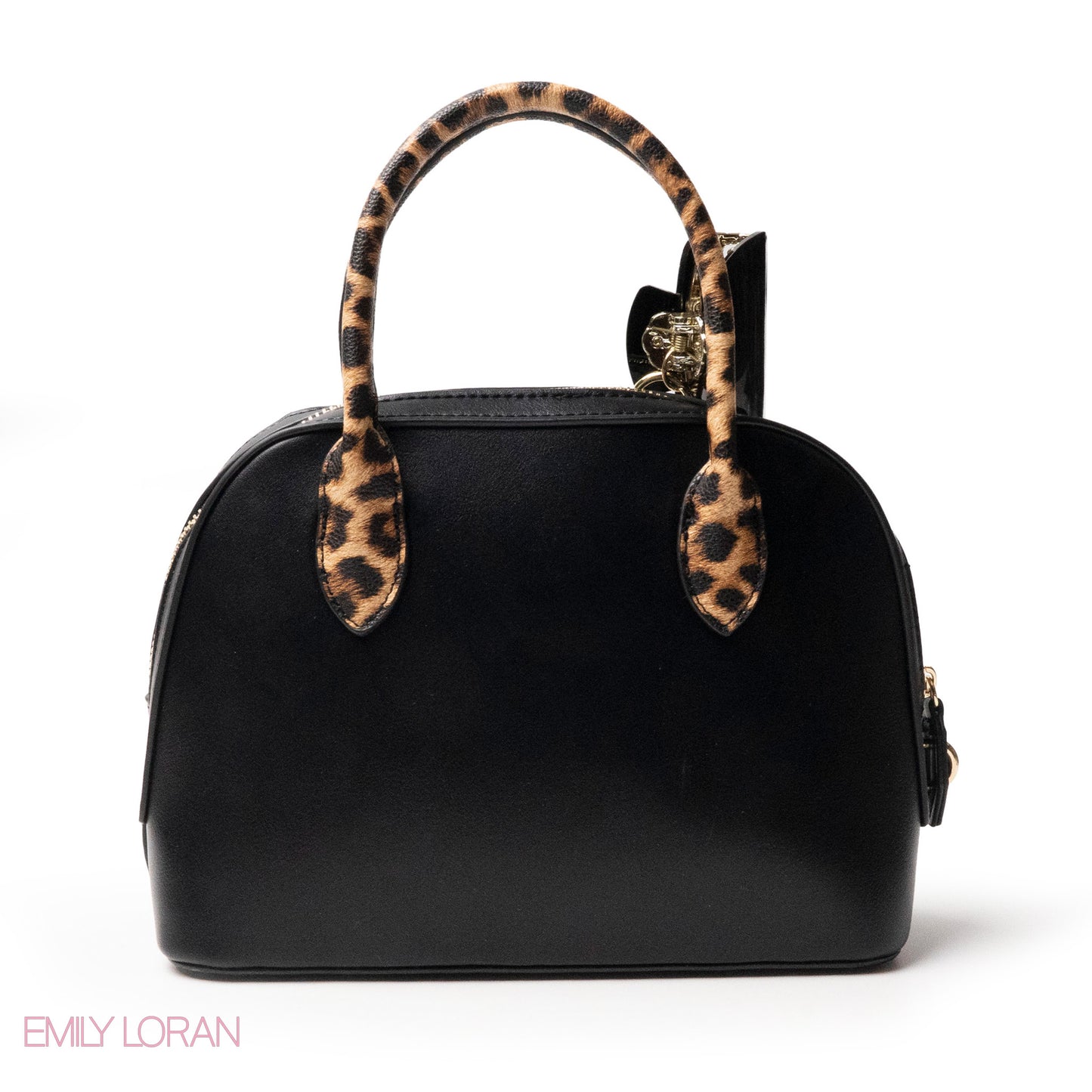 EMILY LORAN EMBOSSED LEATHER HANDBAG WITH ACCESSORIES -SMALL