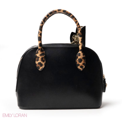 EMILY LORAN EMBOSSED LEATHER HANDBAG WITH ACCESSORIES -SMALL