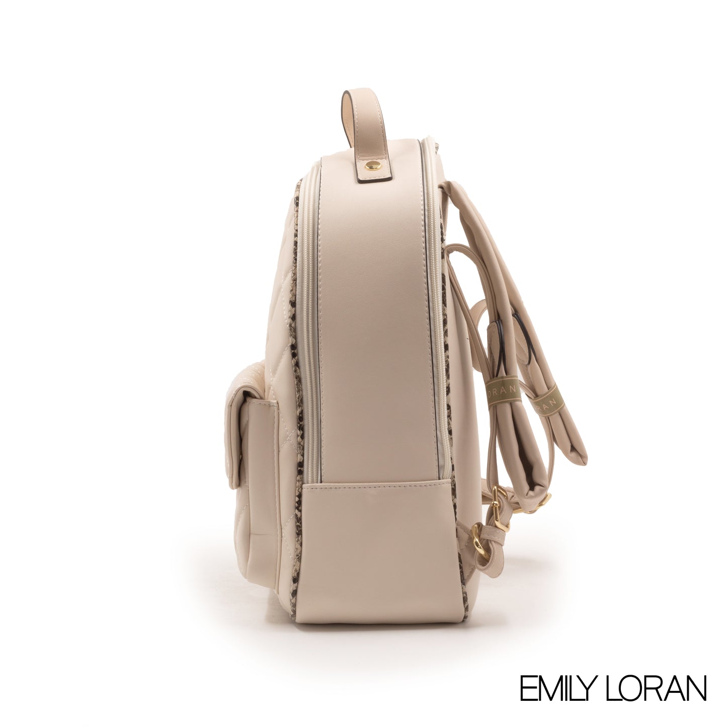 FAUX LEATHER BACKPACK WITH MINI SNAKE WALLET