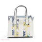 WHITE BAG WITH BLUE & YELLOW ACCENTS - SMALL