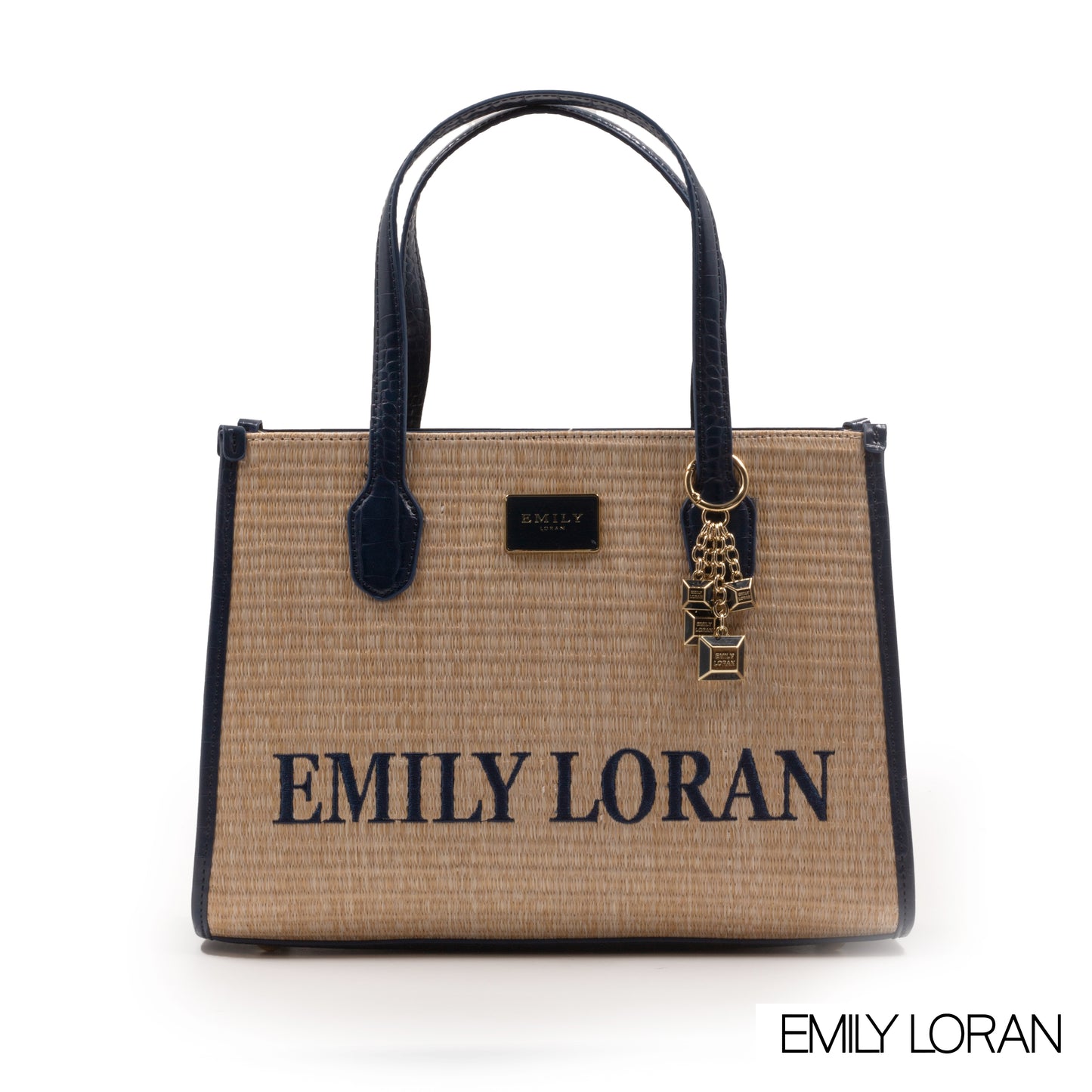 WOVEN FABRIC WITH CHEVRON PATTERNS BAG -MED