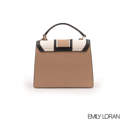 MODREN BEIGE LEATHER EMILY LORAN HANDBAG-MED