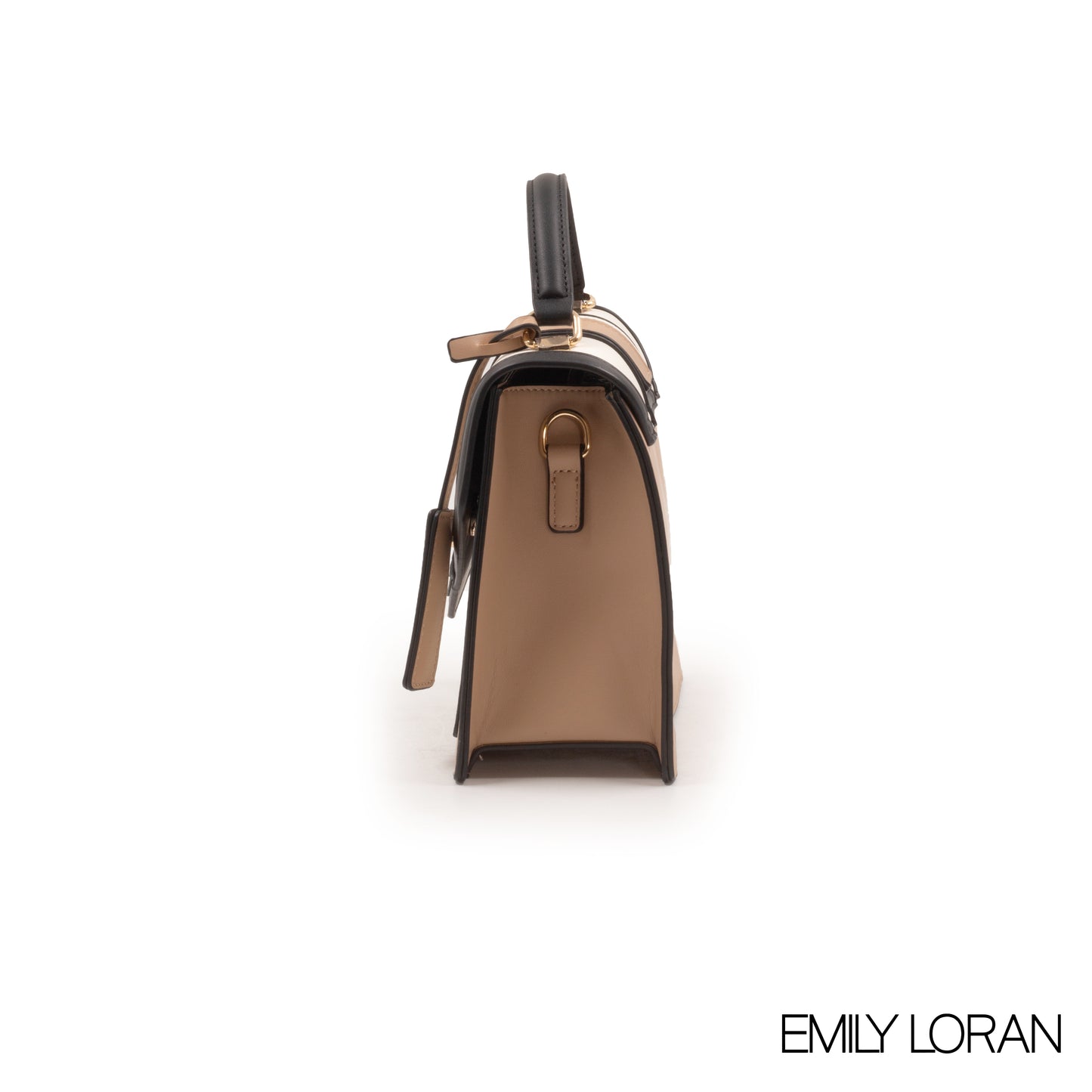 MODREN BEIGE LEATHER EMILY LORAN HANDBAG-MED