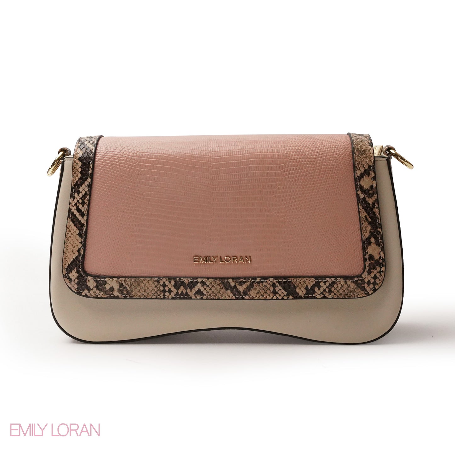 LEATHER CROSSBODY WITH SNAKE PRINT- SMALL