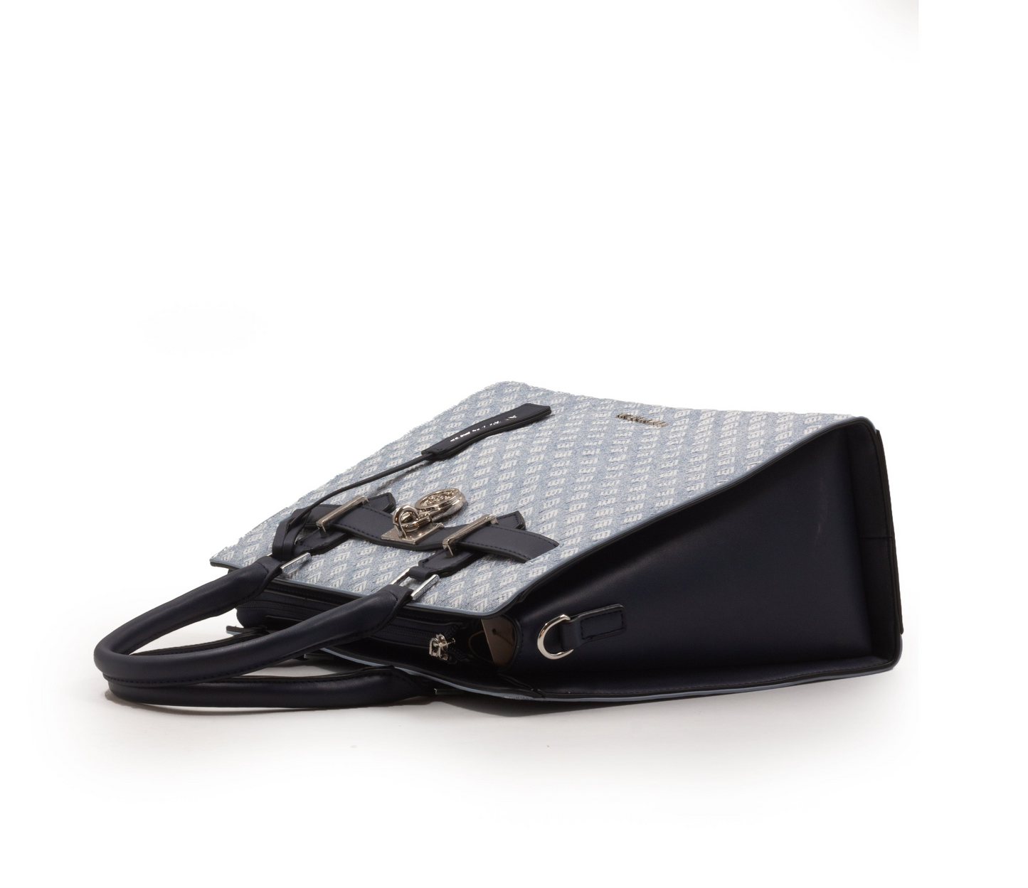 MODERN PRINTED HANDBAG WITH A CHAIN DETAIL-MED