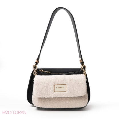 EMILY LORAN SHOULDERS BAG LEATHER AND FUR THREE-PIECES SET