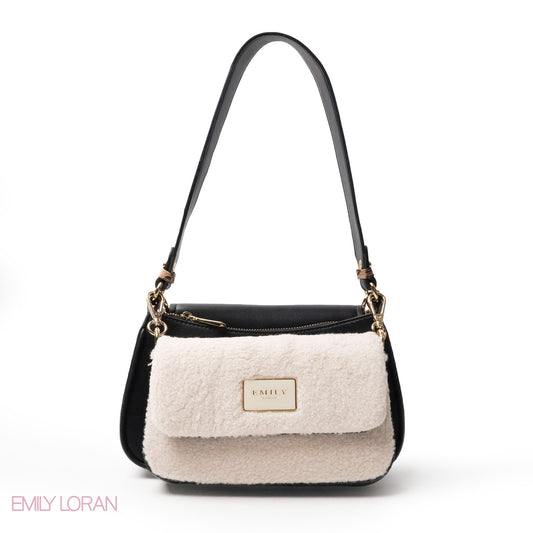 EMILY LORAN SHOULDERS BAG LEATHER AND FUR THREE-PIECES SET