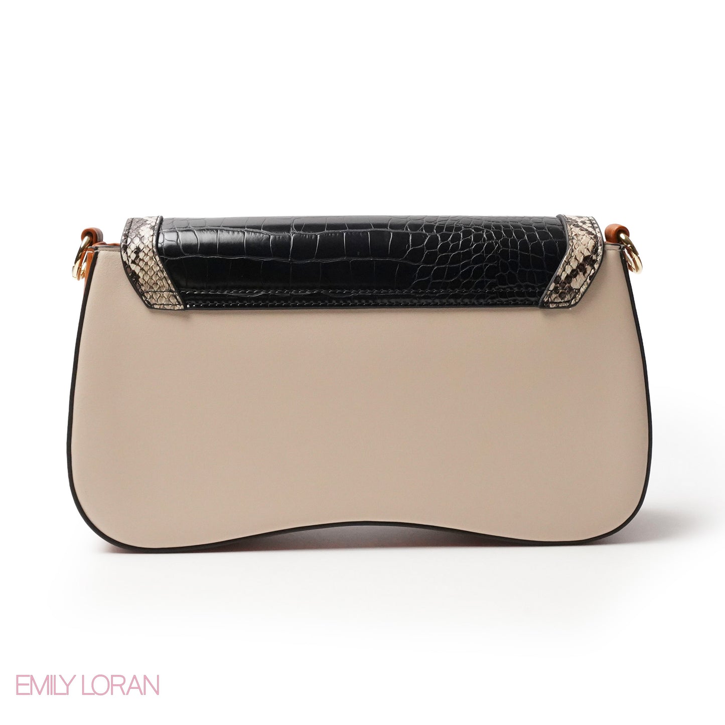 LEATHER CROSSBODY WITH MIX OF SNAKESKIN,CROC -SMALL