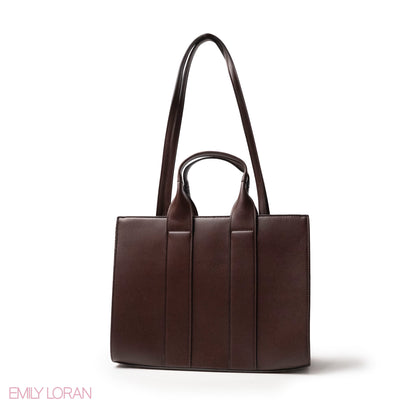 SPECIAL DESIGN LEATHER HANDBAG WITH SCARF - LARGE