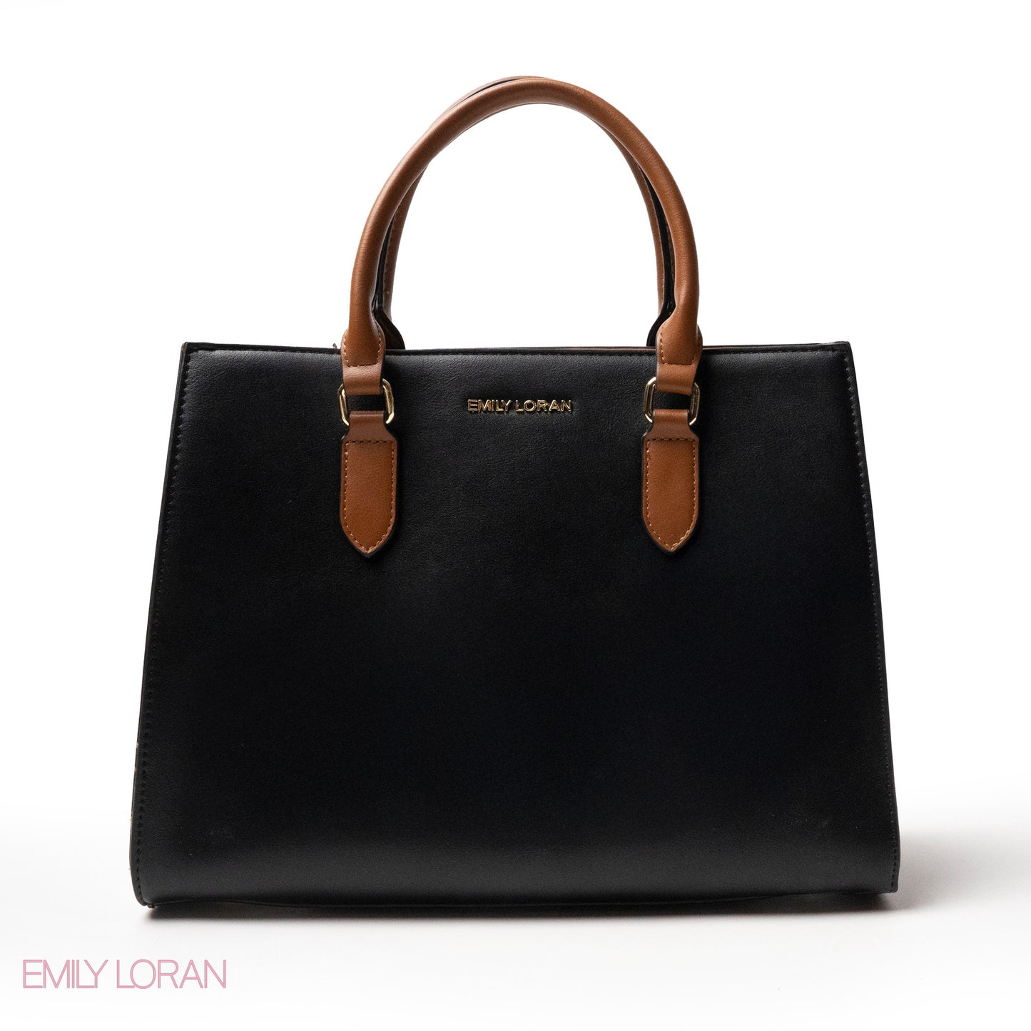 MIXED-COLOR LEATHER HANDBAG WITH WALLET - LARGE