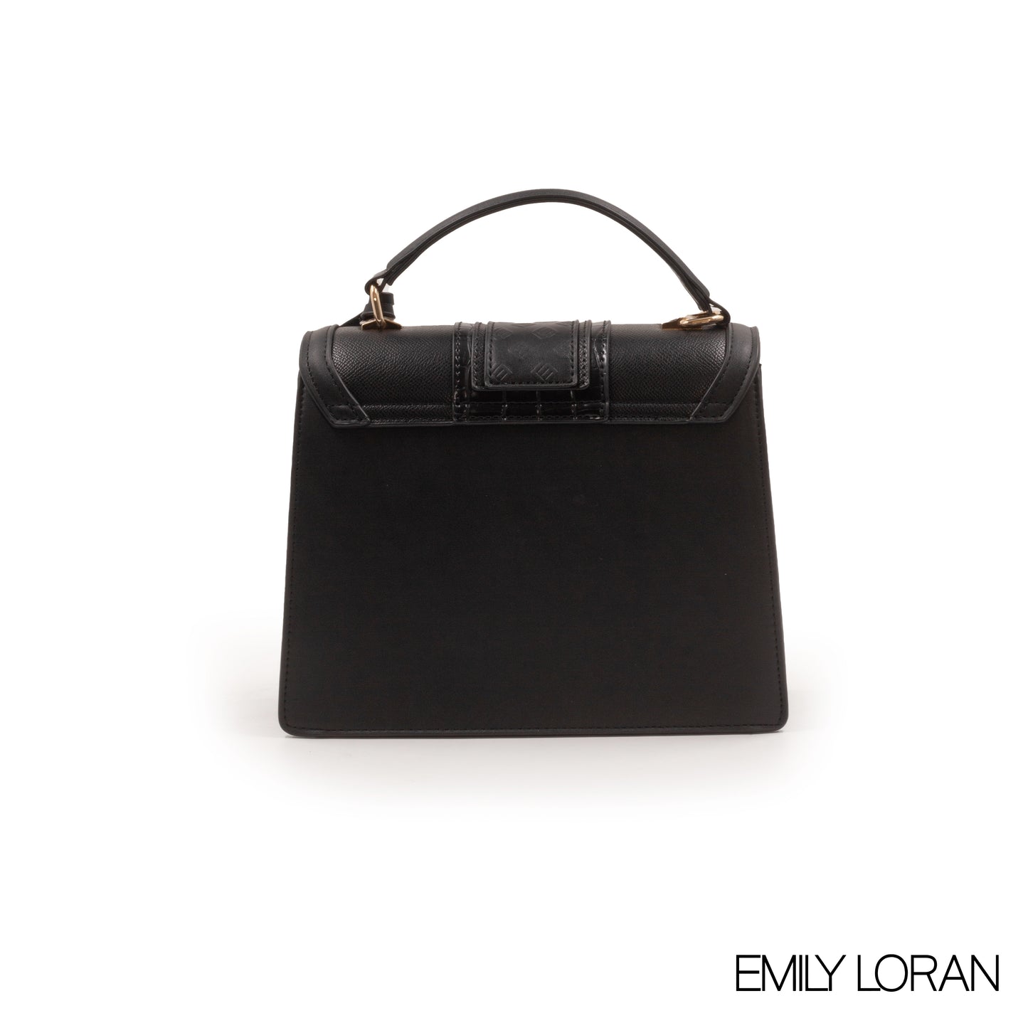 MODREN BLACK LEATHER EMILY LORAN HANDBAG-MED