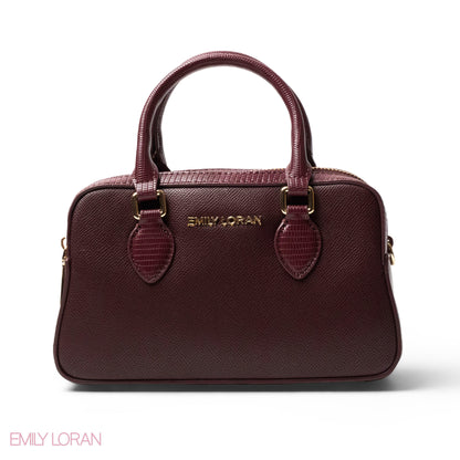 LEATHER HANDBAG WITH MINI WALLET SNAKE -SMALL