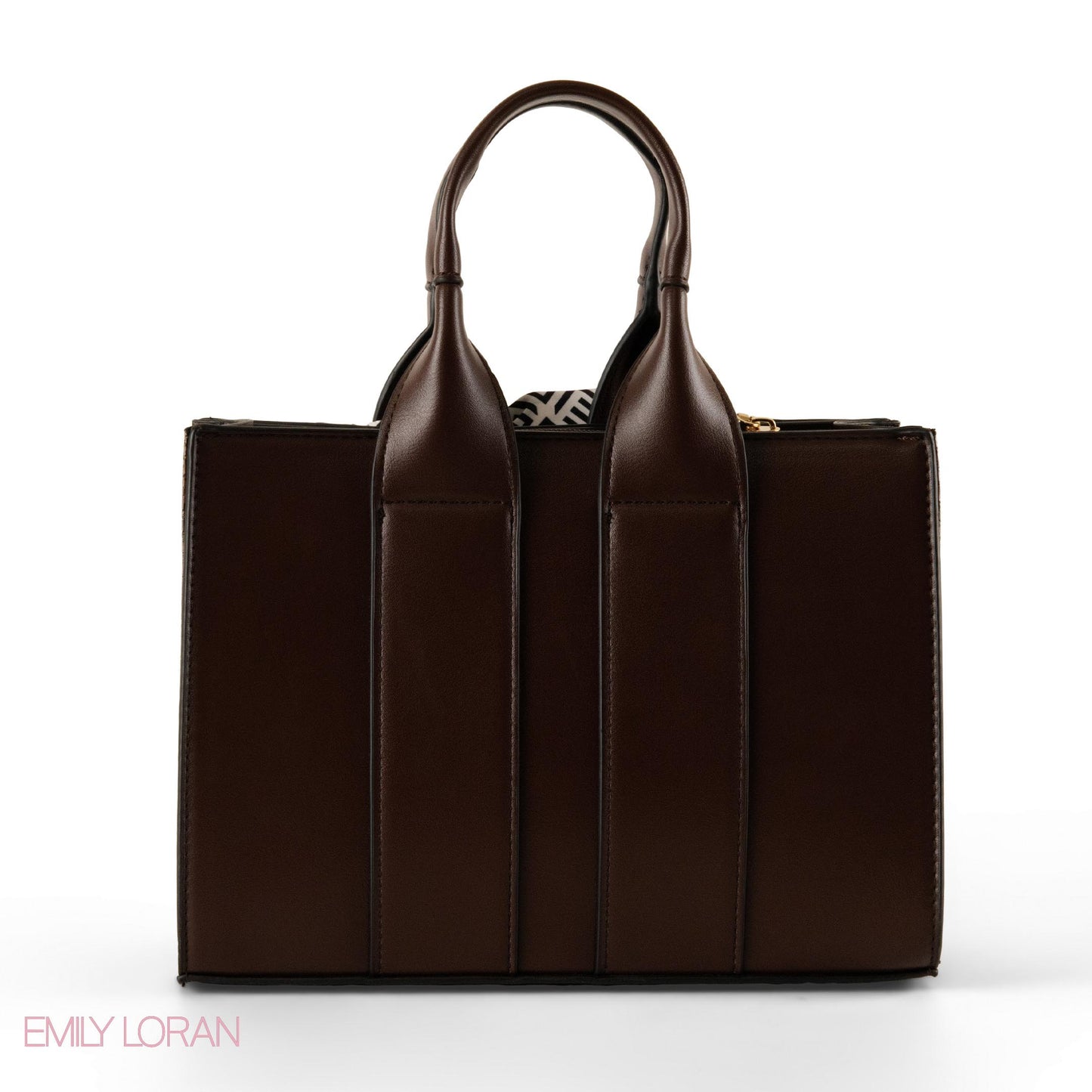 SPECIAL DESIGN LEATHER HANDBAG WITH SCARF - MED