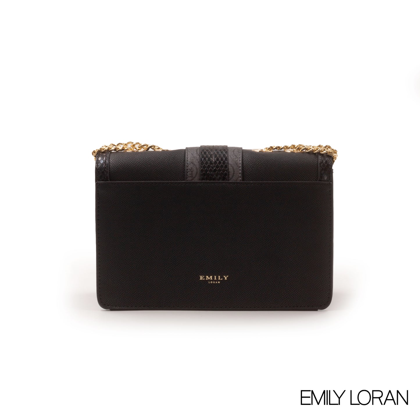 LEATHER CROSSBODY BAG WITH SNAKE DETAILS -SMALL