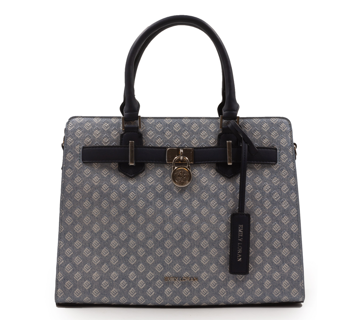 MODERN PRINTED HANDBAG WITH A CHAIN DETAIL-MED