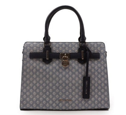 MODERN PRINTED HANDBAG WITH A CHAIN DETAIL-MED
