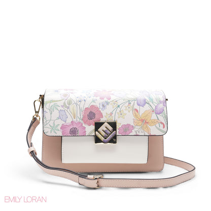 FLORAL MULTI COLOR BAG WITH HAND STRAP - MED