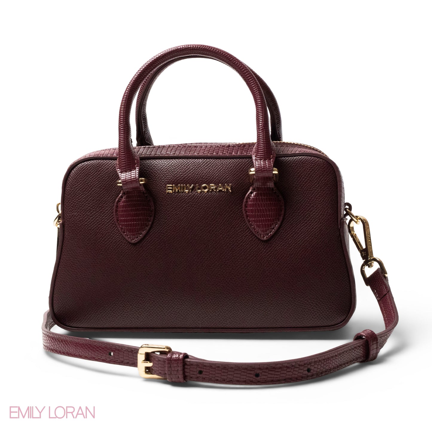 LEATHER HANDBAG WITH MINI WALLET SNAKE -SMALL